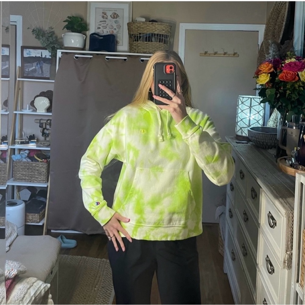 champion tie dye hoodie sweatshirt